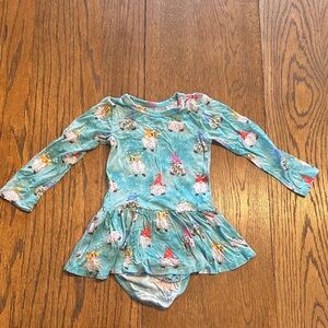 Posh Peanut Adorable Gnome Print Baby Dress